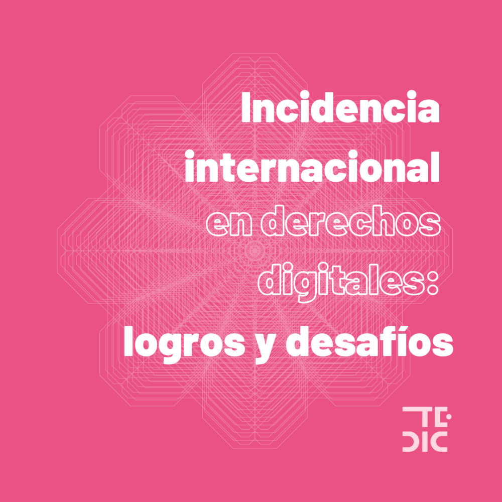 Placa con texto: incidencia internacional