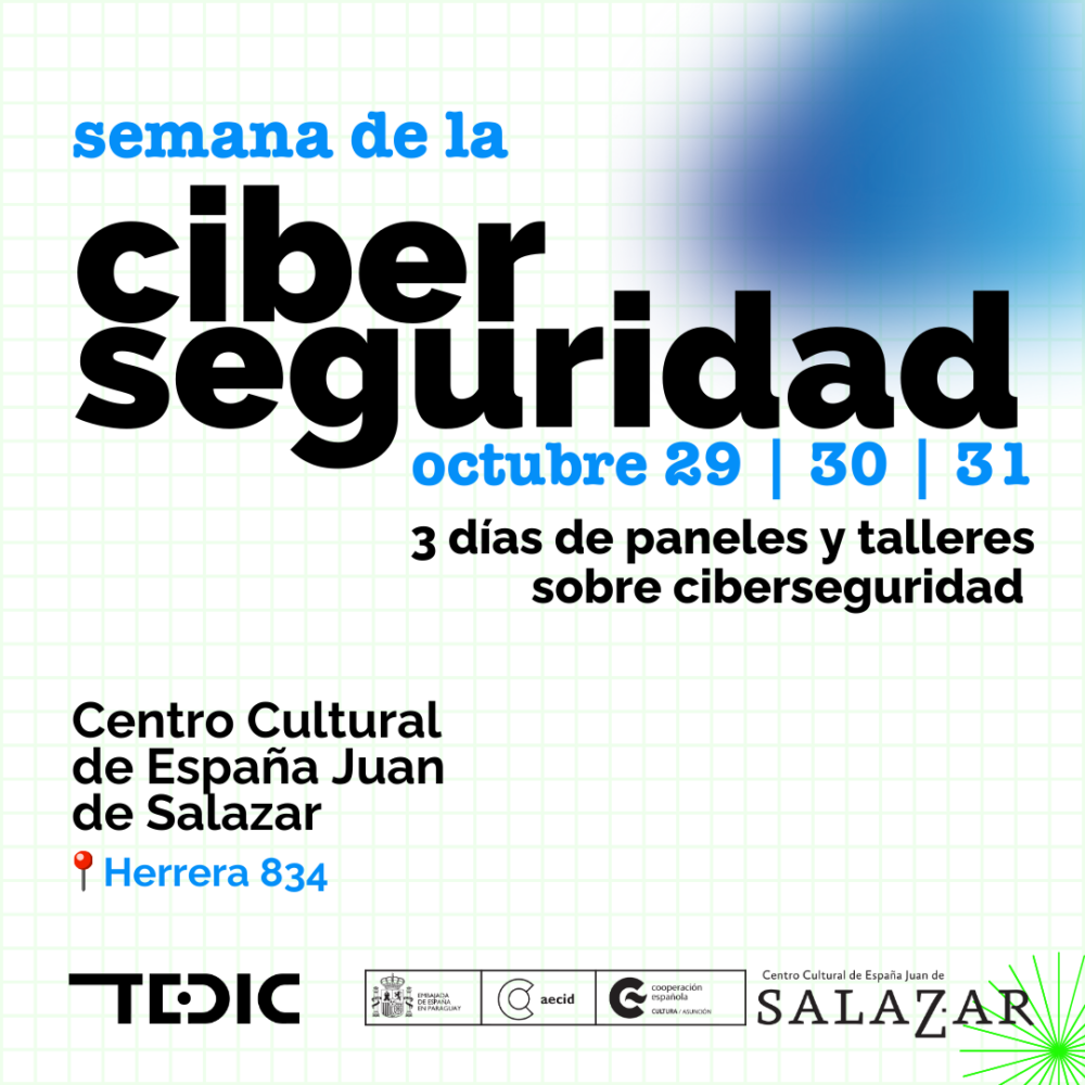 placa con texto: semana de la ciberseguridad en el Juande