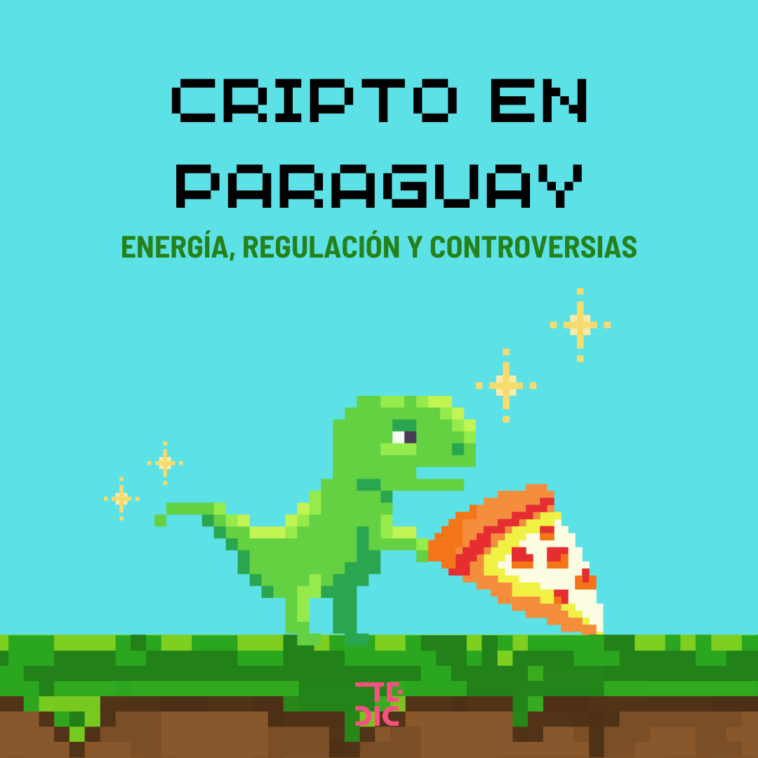 placa y texto: cripto en Paraguay