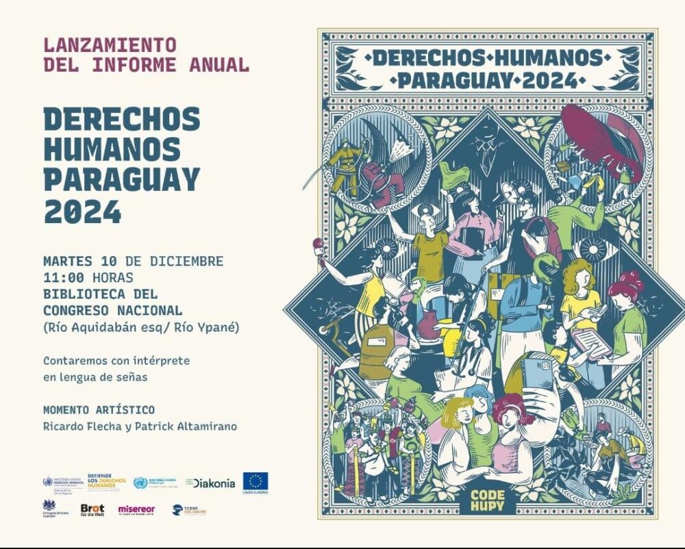 Feria y lanzamiento del informe anual sobre la situación de los derechos humanos en Paraguay 2024