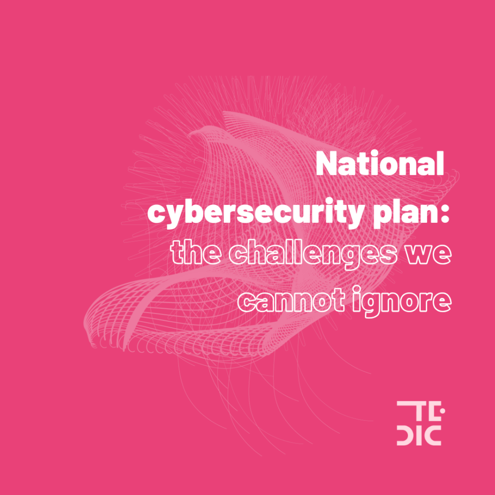 Flyer with text: national cybersecurity plan.